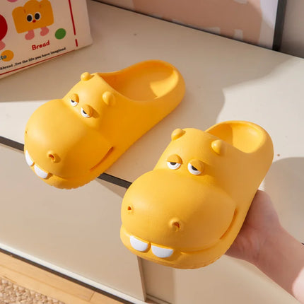 Ciabatte da donna Hippo, modello House Flats in EVA, estive, con simpatici cartoni animati, scarpe da donna di design, per interni ed esterni, da spiaggia, morbide e antiscivolo.