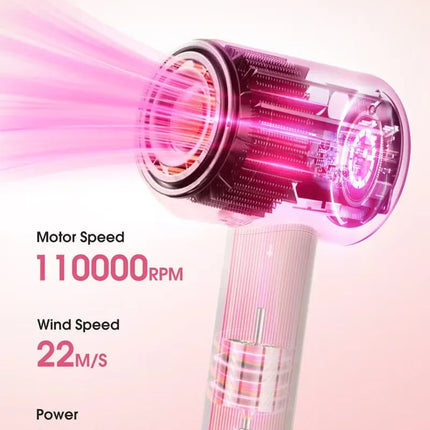Advanced 5-in-1 Hair Dryer and Styler Set by Don Feliz with 1600W Power, Ionic Function, Real-time Temperature Control, Cool Shot, Magnetic Nozzles, Fast Drying, Anti-Tangle Design for Professional Styling at Home or Travel.
