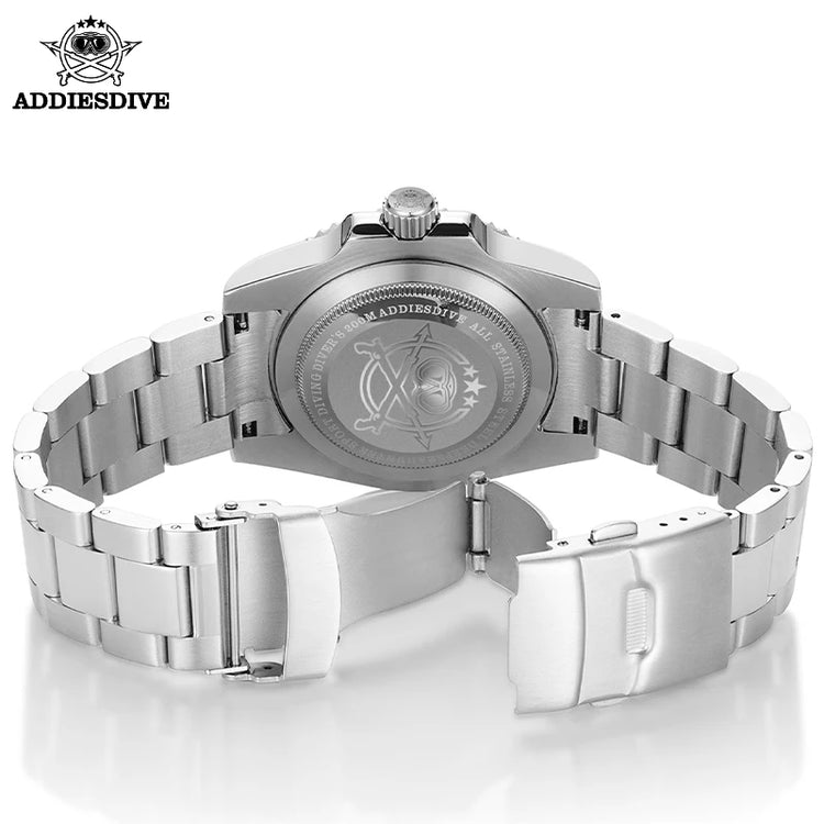 ADDIESDIVE Men's Classic Watch with Ceramic Bezel 200m Water Resistant Casual Quartz Watch BGW9 Blue Luminous Gift Watch MY-H3-2