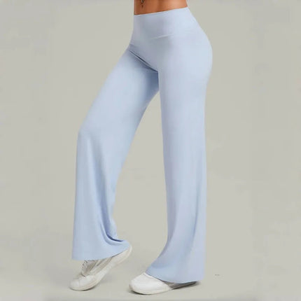 Women's Pilates Yoga Pants Sports Fitness Flared Peach Hip-lifting Leggings Outdoor Workout Training Running Casual Trousers PlatiNum