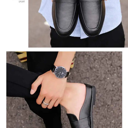 Mezze mocassini da uomo in pelle estiva pantofole mocassino Slides muli traspiranti per uomo Outdoor leggero Casual mezze scarpe 2023