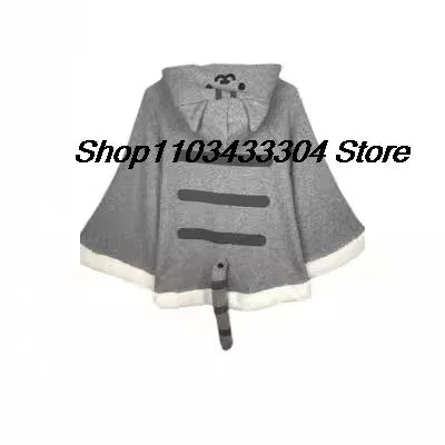 DTR Totoro cosplay sweater Kawaii Hoodie Sweatshirt My Neighbor Coat Fleece Overcoat With Ears Harajuku Cute Jackets ChristmaDTR