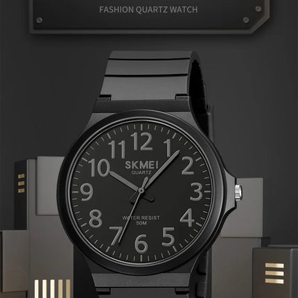 SKMEI Top Brand Casual Quartz Wristwatches Mens New Simple TPU Strap 3Bar Waterproof Watches For Male Time Clock Reloj Hombre