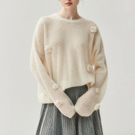 Chic Women's Pleated Skirt 100% Merino Wool Sweater  Knit Short Skirt Mini Skirts Autumn Winter Umbrella Wave Skirt Sweet Dress PlatiNum