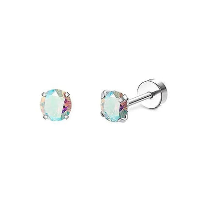 2 pz/set In Acciaio Inox Cuore Luna Earbone Della Vite Della Vite Della Sfera Orecchini con perno per Le Donne di Modo Dell'orecchio Trago Cartilagine Body Piercing platinumshop