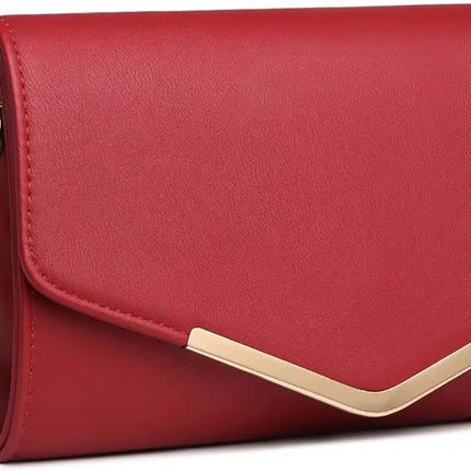 Miss Lulu Elegante Pochette da Donna con Catena Rimovibile, Borsa da Sera alla Moda per Matrimoni e Feste, Piccola Borsa a Tracolla Pratica