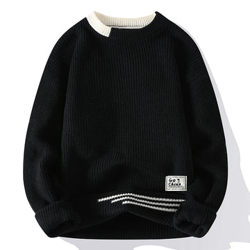 Men Vintage Twist Sweater Round Neck Male Fit Knitted Pullover Loose Harajuku Mens Retro Sweaters Multicolors