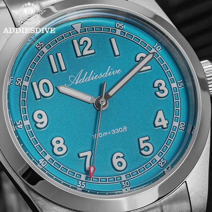 ADDIESDIVE Luxury Men's Watch 100m Water Resistance Sapphire Glass BGW9 Super Luminous Quartz Movement Stainless Steel Bracelet
