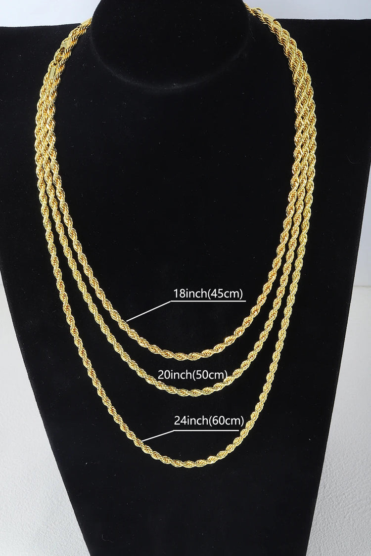 Full Rhinestone 4mm Wide Tennis Link Chain 8/18/20/24 Length Brcelet Necklace Shiny  Fashion Trendy Jewelry Men Women Hip Hop PlatiNum