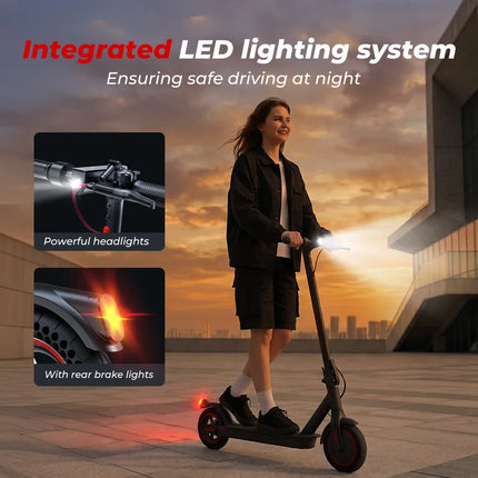 IScooter i9Max 10in Scooter elettrico Max Motor 500W Scooter a doppio assorbimento degli urti per Scooter per pneumatici a nido d'ape per adulti 35 KM/H 10Ah