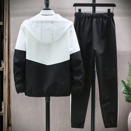 M-6XL-New-Men's-Sportswear-Set-from-Japan-South-Korea-Autumn-Casual-Wear-Men's-Hooded-Jacket-Leg-Tied-Pants-Trendy-Casual-Suit