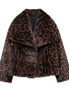 MUJER Faux Fur Coat Plush Fluffy Women's Jacket 2025 Woman Autumn Winter New in Outerwears White Red Gray Black Blends Coats