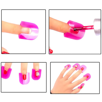 26Pcs Shape Nail Polish Protector Nail Painting Cuticle Protector Tape Applying Clean Nail Polish Suitable for Home Use Bagged