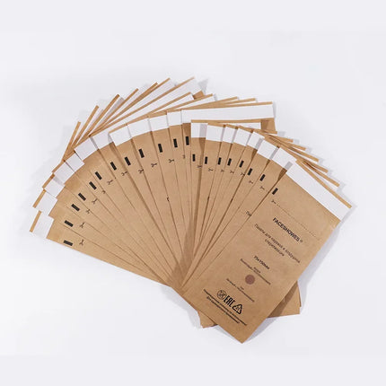 100Pcs Nail Sterilizer Manicure Bag Kraft Bags Dry Heat Disposable Sterilization Disinfection Machine Accessory Nailart Tools