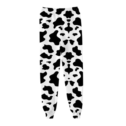 Black White Cow Pattern Hoodie Hooded Sweatshirt Hoodie Cosplay Costume New Fleece Harajuku Jacket and Coat Men Women Clothing