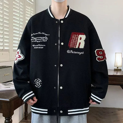 2026 Spring New Coat Boys Embroidered Baseball Jacket Fashionable and Versatile Trendy Youth Autumn Wear