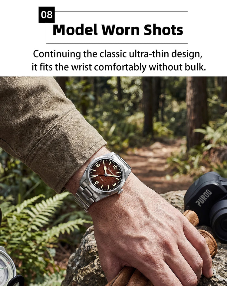 ADDIESDIVE Watches Men New 36mm Sapphire Quartz Wristwatch Japan 2035 Movement AR Coating BGW9 Luminous 100m Waterproof AD2544