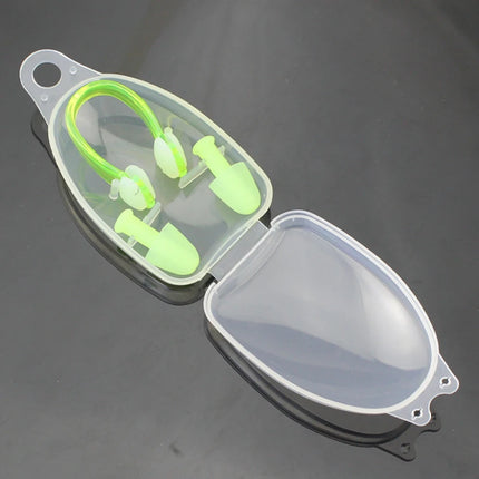 Set di tappi per le orecchie con clip per naso da nuoto, attrezzatura protettiva per allenamento professionale impermeabile per il nuoto, accessori per il nuoto