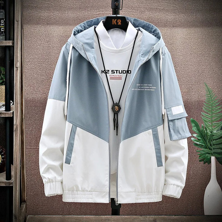 Thickened Fleece Lined Men's Casual Jacket Coat Autumn Winter Outerwear Fashionable Youth Style Zipper Closure Short Length