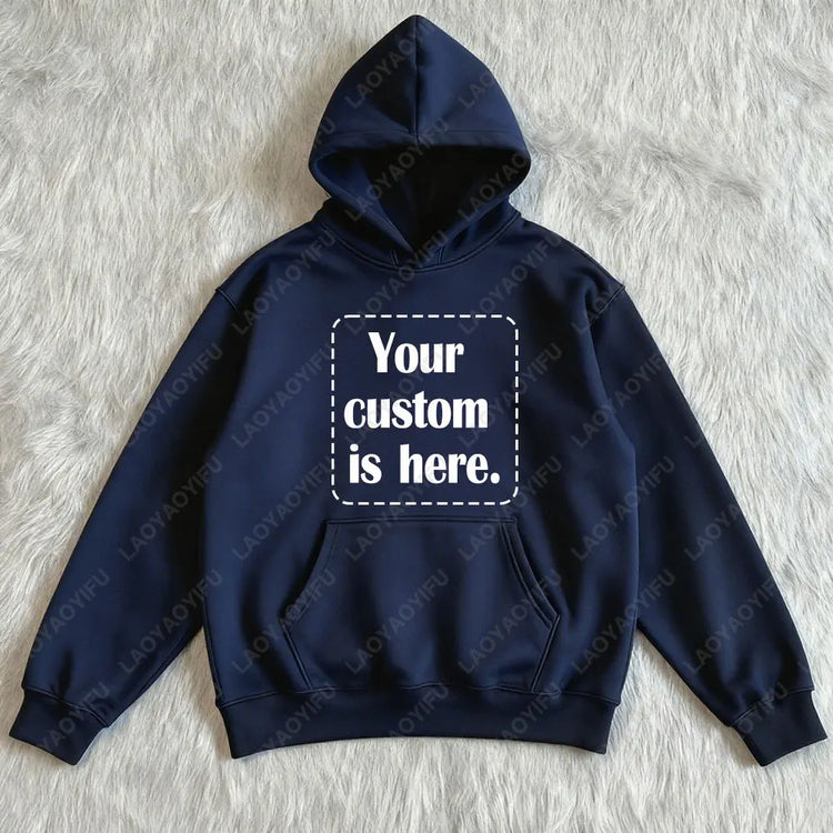 2026 Student Casual Custom Printed Text DIY Hoodie Customized Personalized Hoody Custom Hoodies Text Sweatshirt Clothes