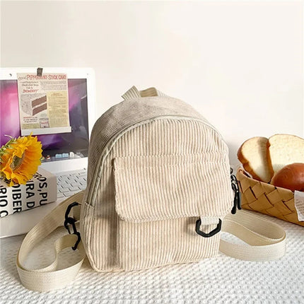 Mini Backpack Square Bag Korean Version Fashionable Sweet Shoulder Bag Female's Schoolbag Stylish  Simple Crossbody Bag Casual PlatiNum