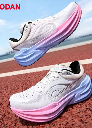 QIAODAN TG1.0 Women's 2026 Marathon Platform Racing Shock Running Shoes Long-distance Soft Rebound Sneakers QDB022253285 PlatiNum