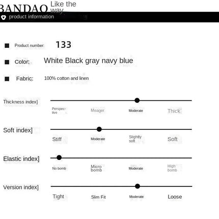 Men's High-End Loose Spring and Summer Chinese Style Short-Sleeved Cotton Linen Casual Breathable Shirt Collar T-shirt