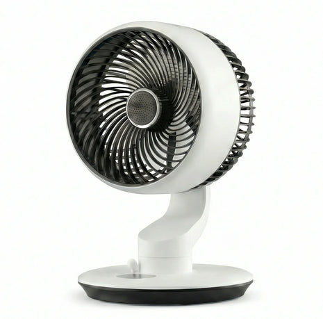 Ventilatore da tavolo USB da 7800 mAh, 5 velocità regolabili, timer 9H e 120° °   Ventilatore Elettrico Oscillante Intelligente da Parete Silenzioso per Cucina e Bagno