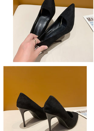 Donne Nuovi Sandali Con Tacco Medio Nero 6-8-10 cm A Punta Tacco Sottile Baotou Banchetto Scarpe Con Tacco Alto Scarpe Da Donna Tacones Mujer