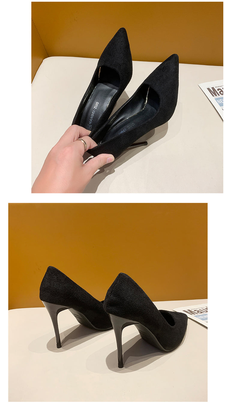 Donne Nuovi Sandali Con Tacco Medio Nero 6-8-10 cm A Punta Tacco Sottile Baotou Banchetto Scarpe Con Tacco Alto Scarpe Da Donna Tacones Mujer