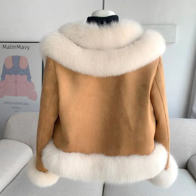 2026 Winter New Faux Fur Jacket Women's Overcoat Fashion Loose Thickened Warm Parker Coat Women's Down Jacket Outwear Casaco