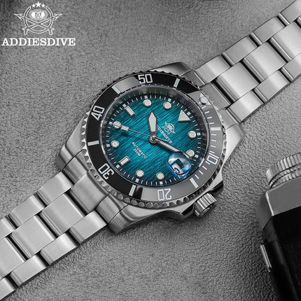 ADDIESDIVE Watch for Men Sapphire AR Coated Automatic Wristwatch 200m Waterproof  Super Luminous 8215 Mechanical Watches New