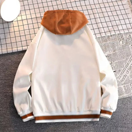 Men's Autumn New Brand All-match Student Letter Hooded Jacket Trendy Women High Quality Varsity Baseball Uniform Jacket