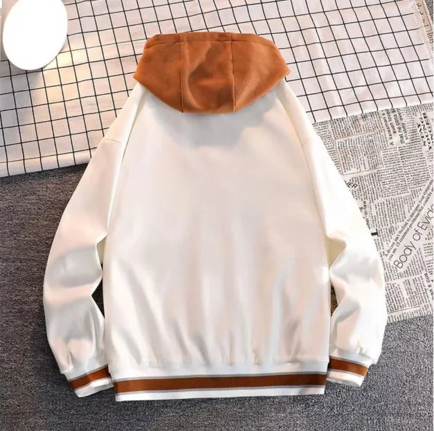 Men's Autumn New Brand All-match Student Letter Hooded Jacket Trendy Women High Quality Varsity Baseball Uniform Jacket