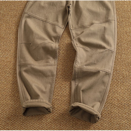 Autumn And Winter New American Retro 100% Cotton Multi-pocketed Washed Old Straight Casual Pants Loose Fashion Cargo Trousers