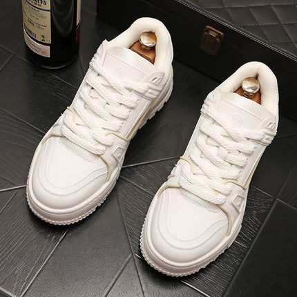 New Men White Red Breathable Pattern All Match Brand Shoes Causal Flats Loafers Sports Walking Sneakers Zapatos Hombre