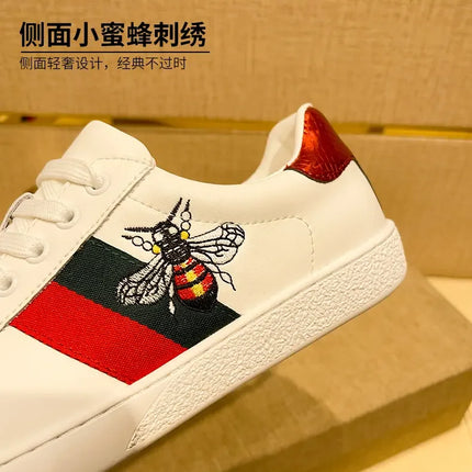 2026 Sneakers Men Bee Shoes High Quality Embroidery Men's Skateboard Shoes Comfortable Low Cut