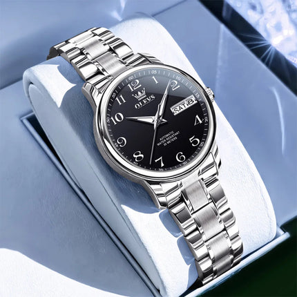 OLEVS Orologio di lusso di alta qualità per donna Orologio meccanico automatico da donna impermeabile in acciaio inossidabile Orologi da donna eleganti platinumshop