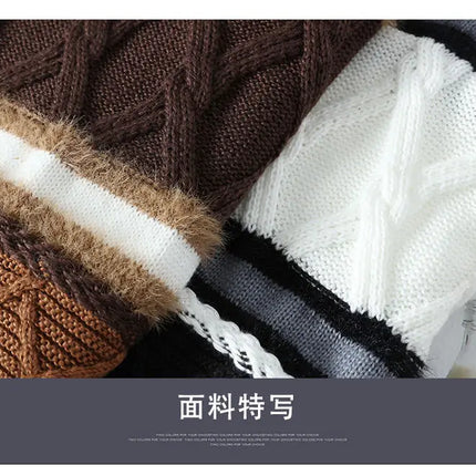 2024 winter new arrival korean style thicken mens warm sweater men fashion sweaters Men's wool pullovers male full size M-3XL