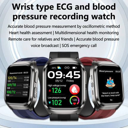 2026 Nuovo aggiornamento AI diagnostico Airbag pressione sanguigna precisa salute SmartWatch acido urico ECG lipidi nel sangue Smartwatch uomo donna platinumshop