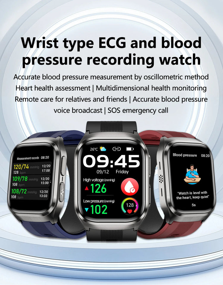 2026 Nuovo aggiornamento AI diagnostico Airbag pressione sanguigna precisa salute SmartWatch acido urico ECG lipidi nel sangue Smartwatch uomo donna platinumshop
