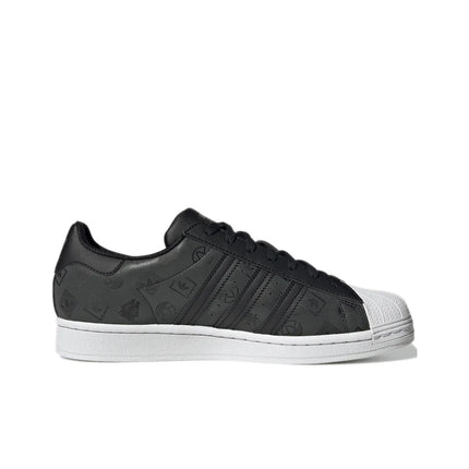 Adidas Originals SUPERSTAR Skateboard Shoes Unisex Low Top Carbon Black/White GX8412