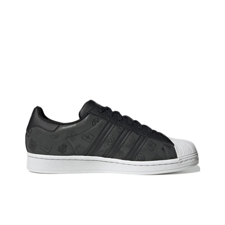 Adidas Originals SUPERSTAR Skateboard Shoes Unisex Low Top Carbon Black/White GX8412