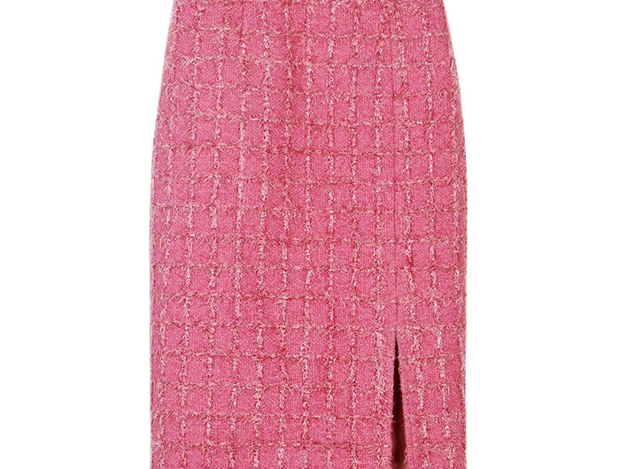 New fashionable and elegant socialite high-end temperament design and small fragrance style slim casual skirt PlatiNum
