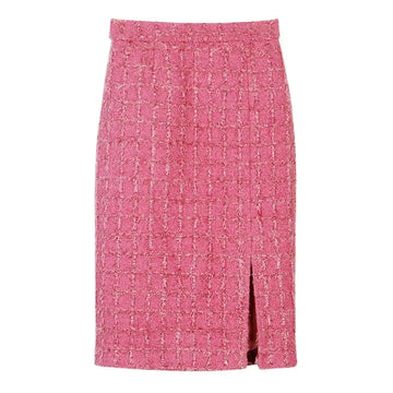 New fashionable and elegant socialite high-end temperament design and small fragrance style slim casual skirt PlatiNum
