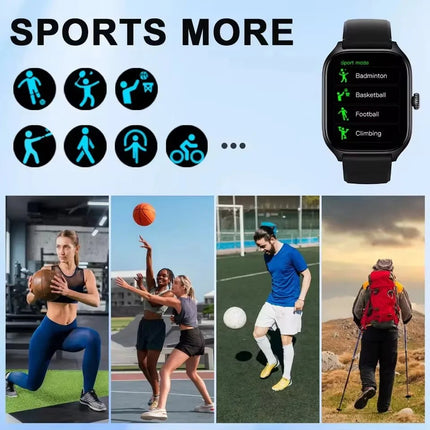 Smartwatch 2025 per Android e iOS, Schermo a Colori da 2,01 Pollici, Risposta alle Chiamate Bluetooth, Orologio Fitness Tracker per Donne e Uomini platinumshop