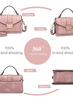 Miss Lulu WOMEN'S Handbag Small Elegant Handle bag Leather shoulder bag Stylish Shoulder bag Shoulder for Allt PlatiNum