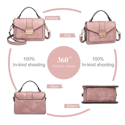Miss Lulu WOMEN'S Handbag Small Elegant Handle bag Leather shoulder bag Stylish Shoulder bag Shoulder for Allt PlatiNum