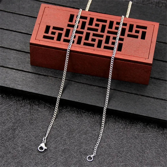 Wholesale 925 sterling silver 2MM 16-30Inches Side Chain Necklace Fit Pendant Fashion Gift For Men and Women Jewelry Accessories PlatiNum