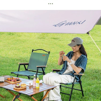 GIANXI Sedia pieghevole verde da campeggio estiva all'aperto Telaio in alluminio nero Sedia da pesca ultraleggera portatile Sedia da spiaggia per barbecue